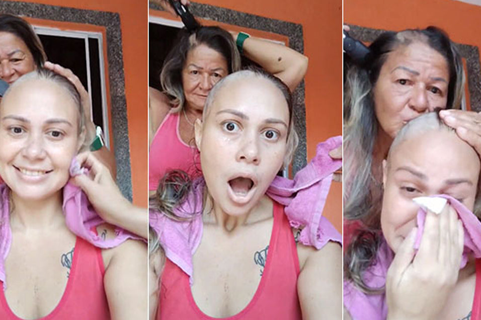 Une mère se rase soudainement tous ses cheveux pour soutenir sa fille atteinte d'un cancer